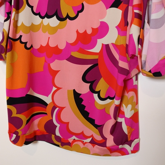 Trina Turk Fan Faire Boatneck Tunic Swim Cover-Up Dress - Picture 6 of 12